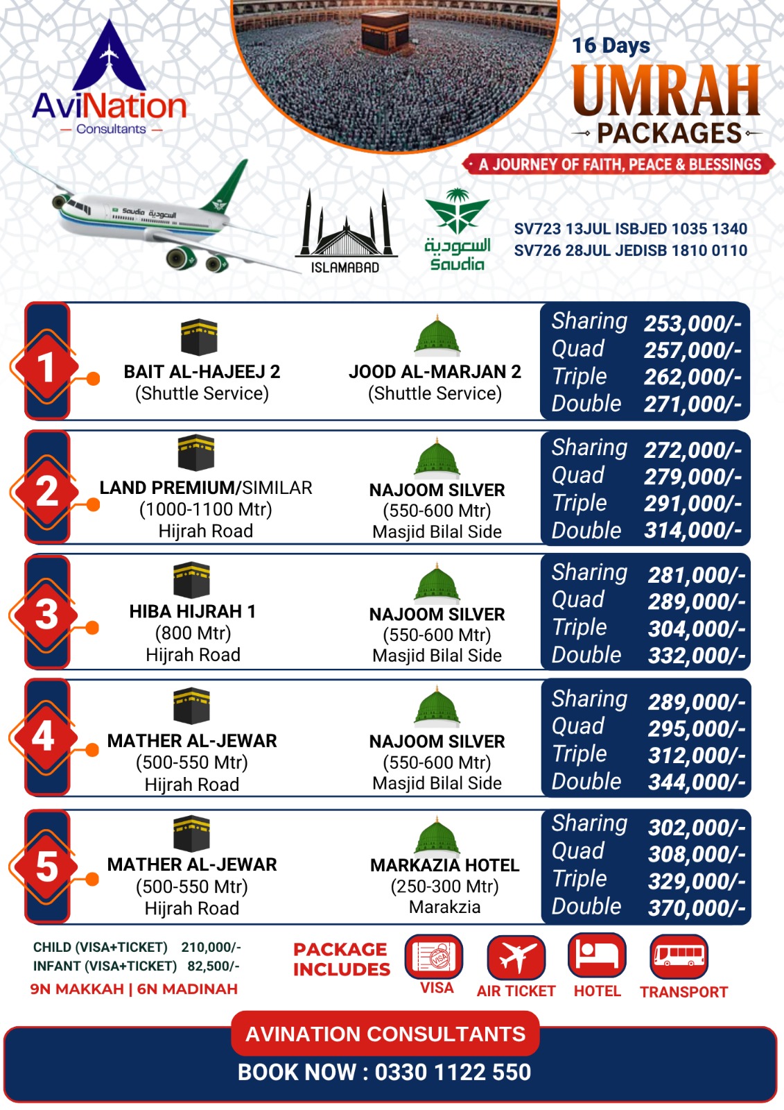 16 Days Umrah package flyer