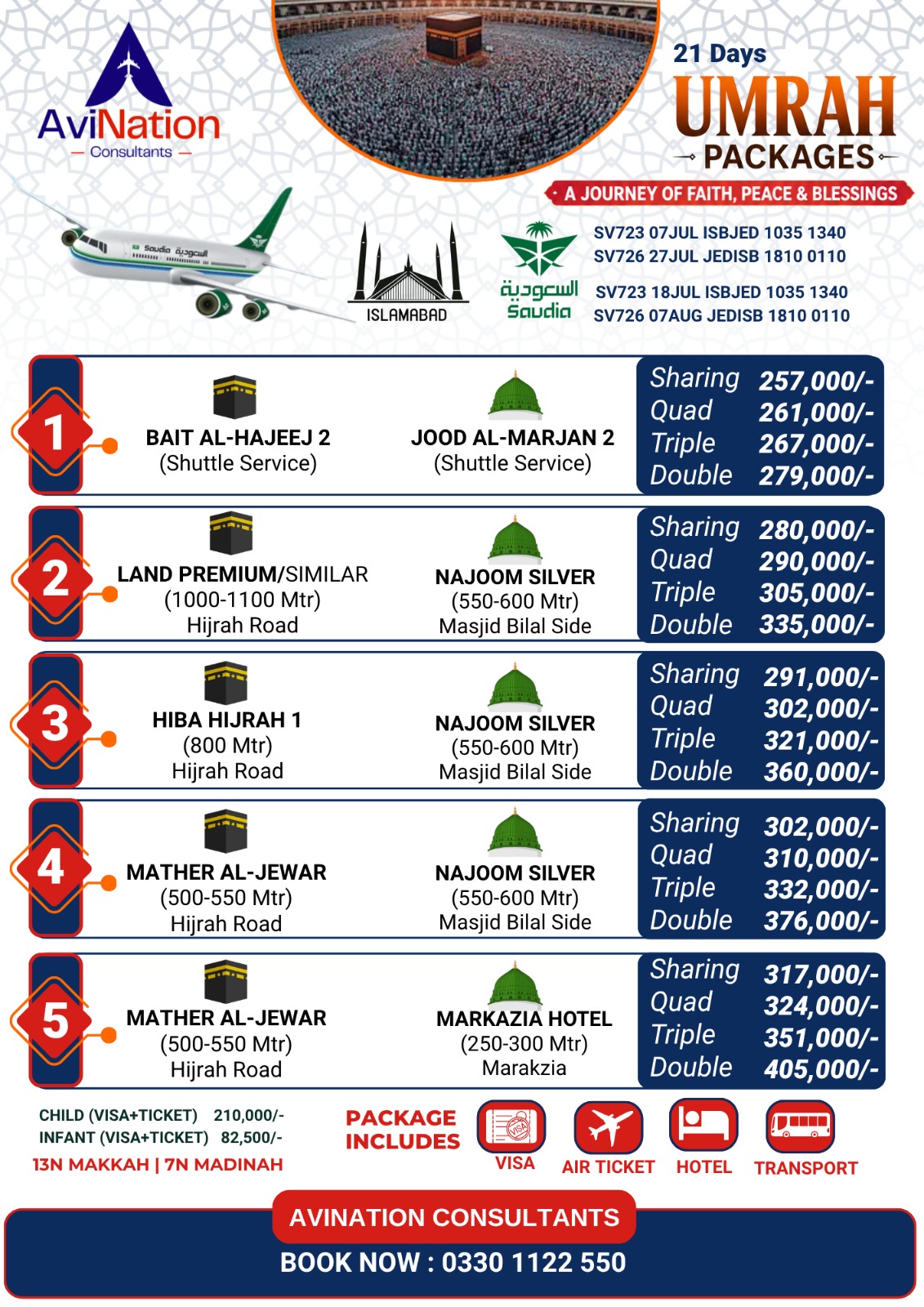 21 Days Umrah package flyer