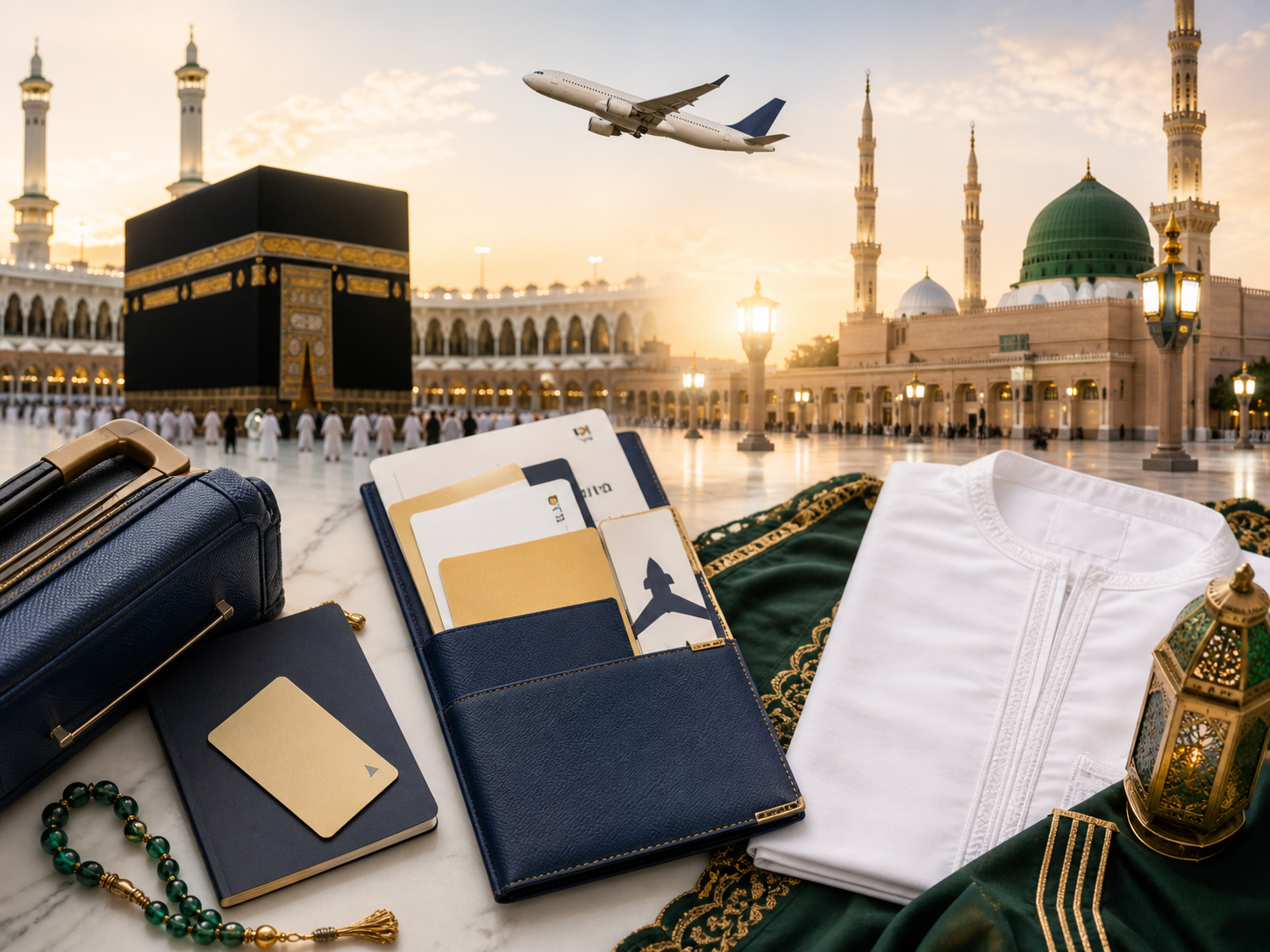 Premium Umrah journey atmosphere